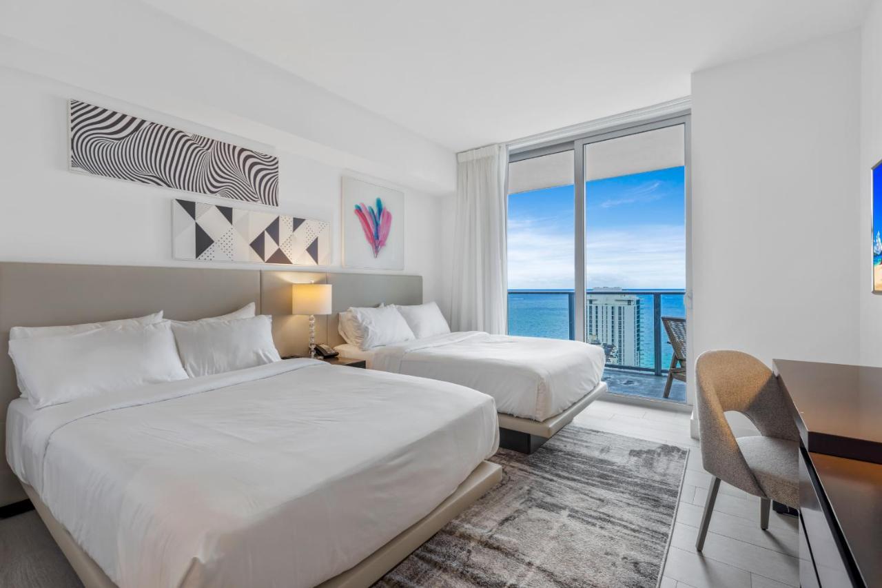 Hyde House - Luxury Waterfront 2Br 2Ba Apartment Suite With Direct Ocean View, Roof Top Pool, Resort Amenities 好莱坞 外观 照片