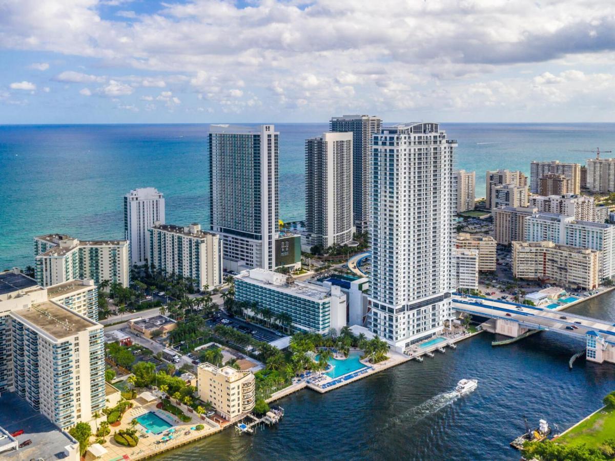 Hyde House - Luxury Waterfront 2Br 2Ba Apartment Suite With Direct Ocean View, Roof Top Pool, Resort Amenities 好莱坞 外观 照片