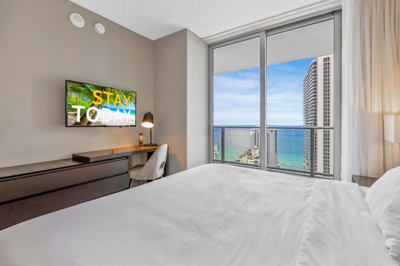 Hyde House - Luxury Waterfront 2Br 2Ba Apartment Suite With Direct Ocean View, Roof Top Pool, Resort Amenities 好莱坞 外观 照片